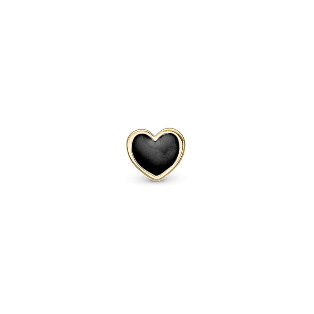 Christina Black Heart Stud rering 671-G114BHeart