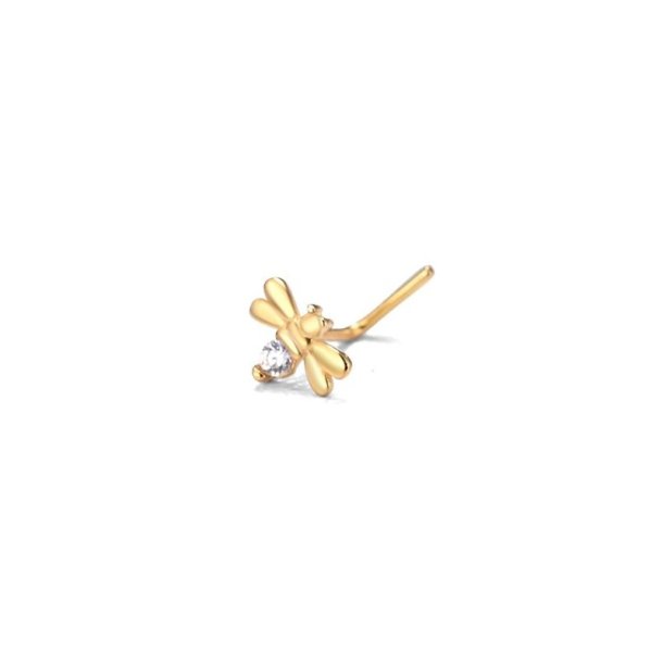 Donnatella nsepiercing forgyldt cz. 102131