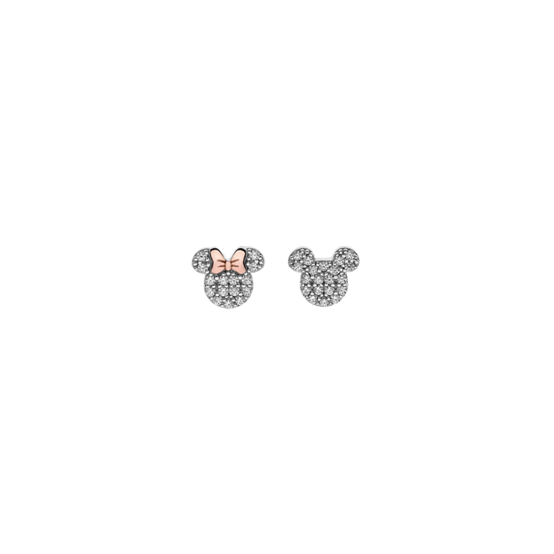 Disney - Minnie og Mickey restikker i slv&nbsp;med zirconia