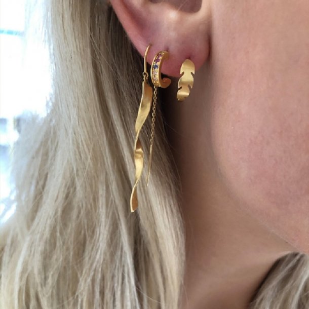 Stine A - Twisted hammered rering i forgyldt (1 stk.)