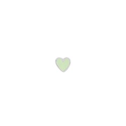 Stine A - petit love heart mint green enamel (1 stk.)