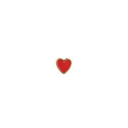 Stine A Petit Love Heart Red Coral Enamel 1181-02-red