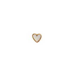 Stine A - Petit Love Heart White - Forgyldt (1 stk.)