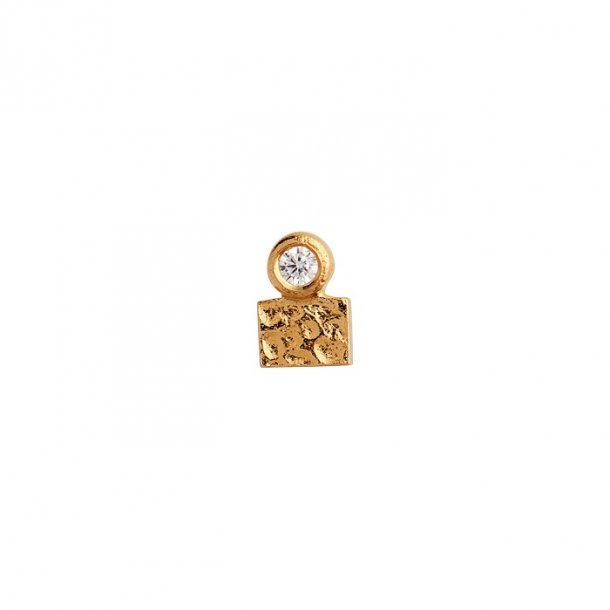 Stine A - Tres Petit La Mer Earring Gold With Stone (1 stk.)