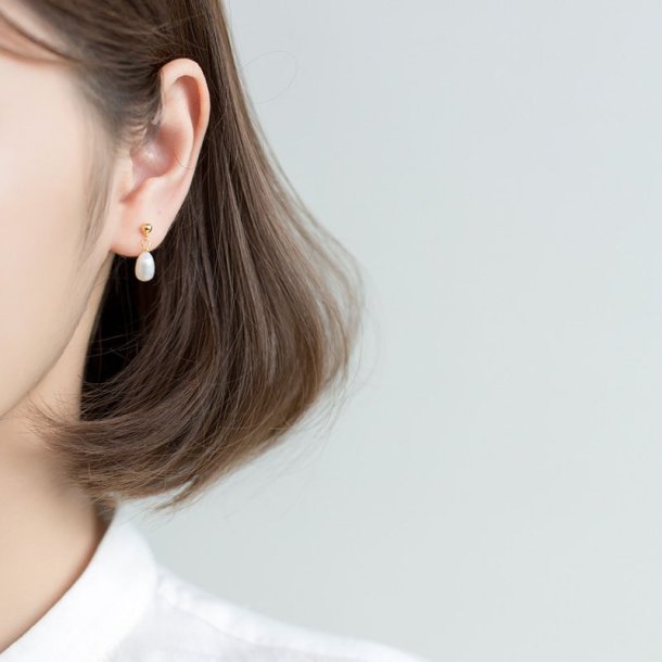 Donnatella - reringe forgyldt med perle