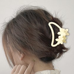 Hrklemme med blomster sart gul