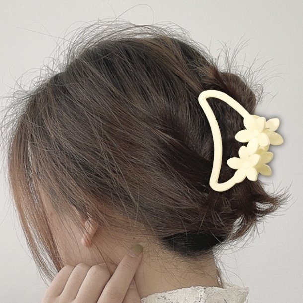 Hrklemme med blomster sart gul