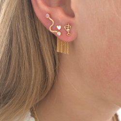 Stine A - Petit Love Heart White - Forgyldt (1 stk.)