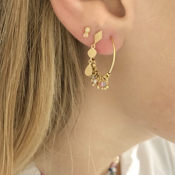 Stine A -  Petit Rainbow hoop i forgyldt slv (1 stk.)