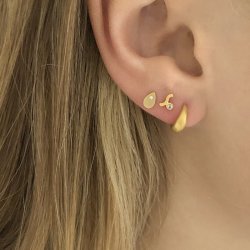 Stine A - Petit Wave rering i forgyldt (1 stk.)