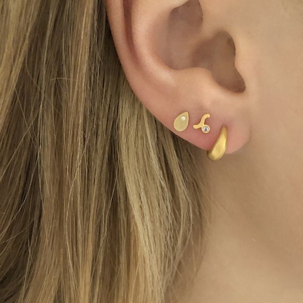 Stine A - Petit Wave rering i forgyldt (1 stk.)