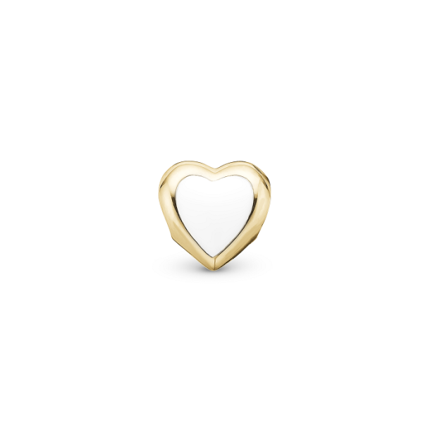 Christina - Charm Big Enamel Heart forgyldt