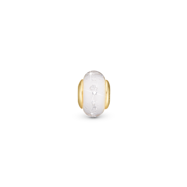 Christina - Charm White Topaz Globe forgyldt