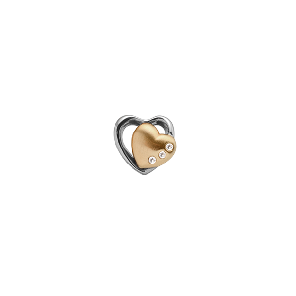 Christina - Hearts 2-tone charm 