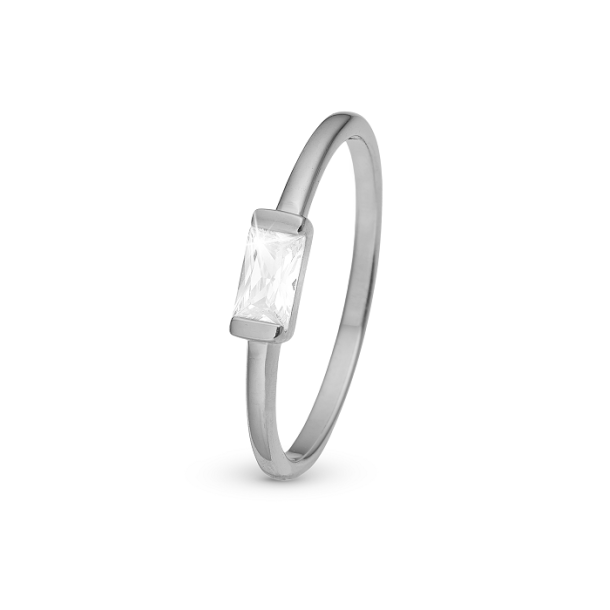 Christina White Single Baguette Ring 1.15.A