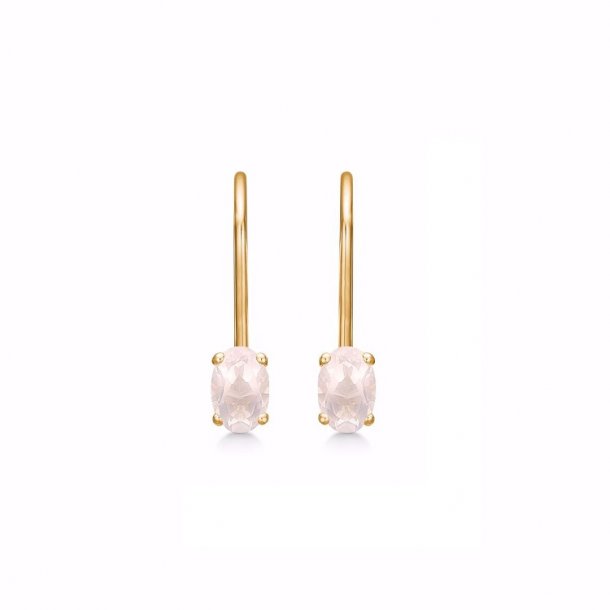 Guld &amp; Slv Design - guld bjle restik i 8 kt. med rosa quartz 8367/5/08