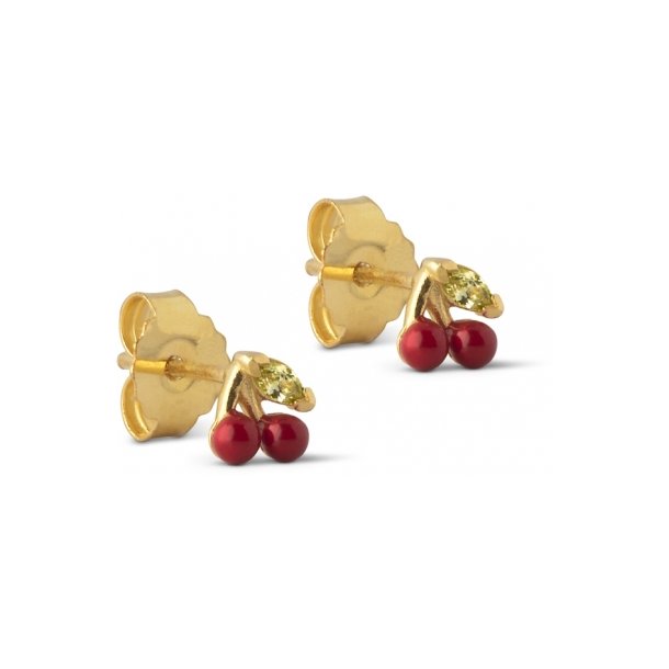 Enamel - Cherry reringe, red