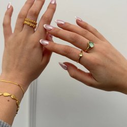 Izabel Camille Athena ring a4194gsaquagreen50