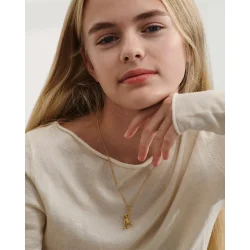 Kaj Bojesen halskde "Aben" 18 kt. forgyldt slv