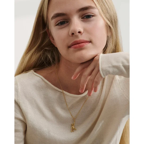 Kaj Bojesen halskde "Aben" 18 kt. forgyldt slv