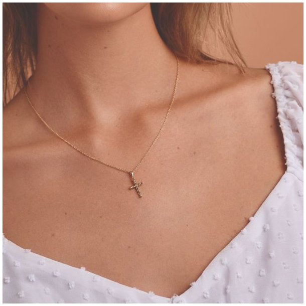 Melfia vedhng 14 karat guld kors 2328 112F