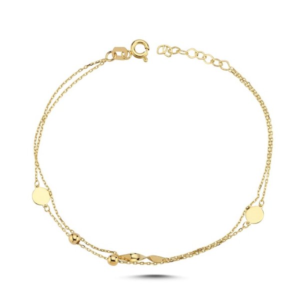 Melfia armbnd 14 karat guld dobbelt kde 2306 115F