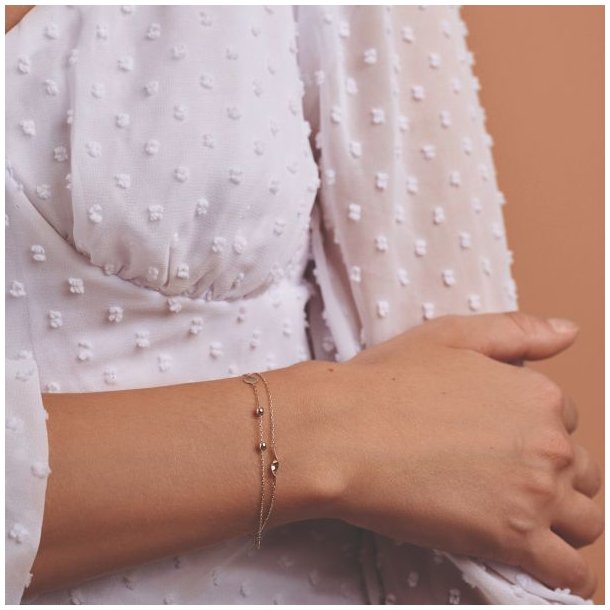 Melfia armbnd 14 karat guld dobbelt kde 2306 115F