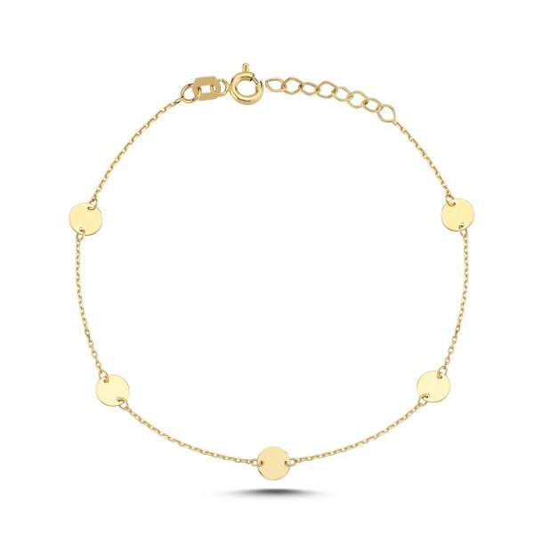 Melfia armbnd 14 karat guld med 5 coins 2304 115F