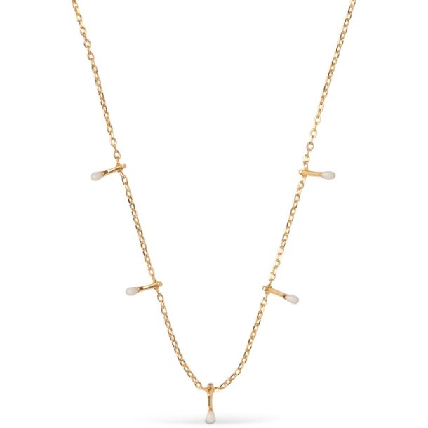 Enamel Lola drop Daisy halskde N139GDaisy