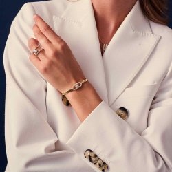 Sif Jakobs Ellisse Carezza Bangle SJ-BG2360-CZ-YG