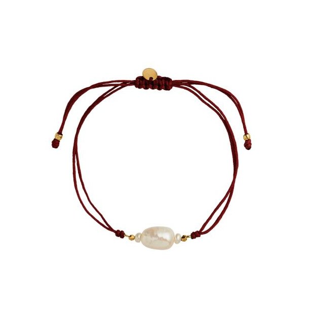 Stine A Baroque Pearl Berrie Bordeaux Armbnd 3220-02-OS