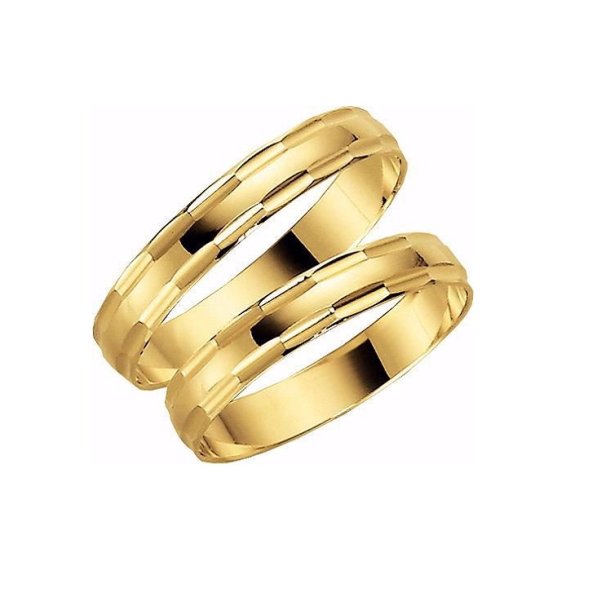 Guld &amp; Slv Design 14 kt. Vielsesringe G1010/3,5