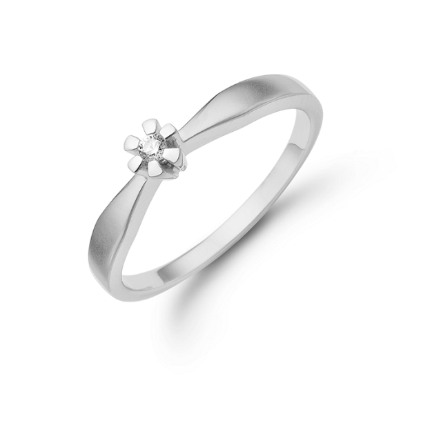 Eternity by Aagaard ring 8 kt. hvidguld 0,03 ct. WPI