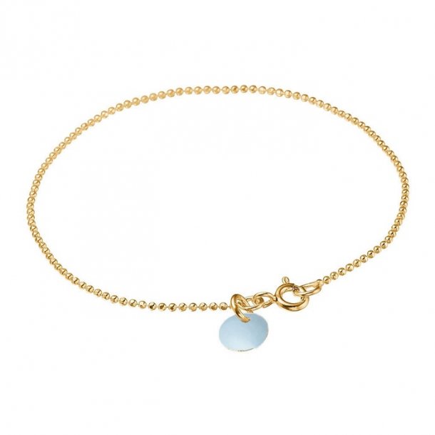 Enamel Ball Chain icy blue armbnd b16gicyblue