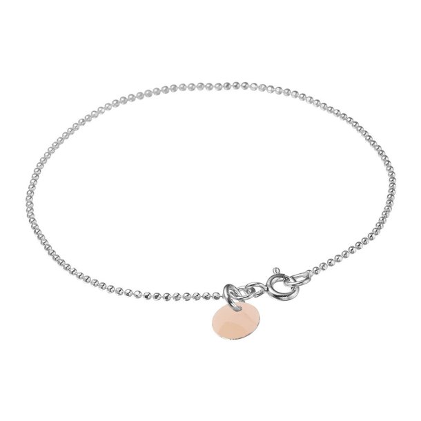 Enamel - Ball chain Pale Peach armbnd