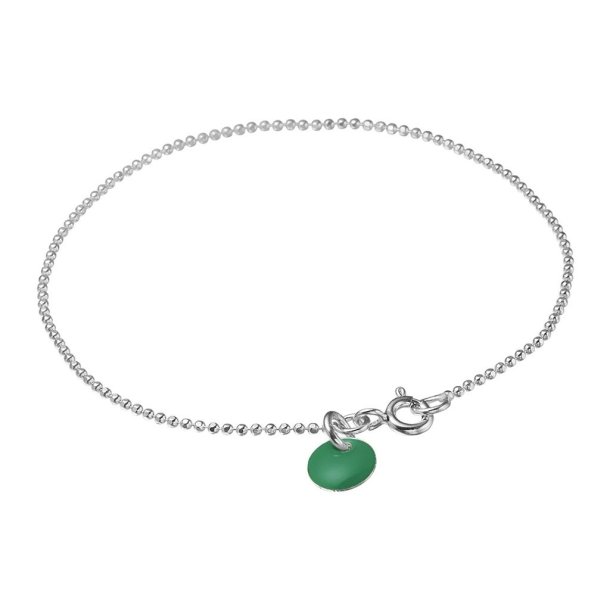 Enamel - Ball chain Petrol Green armbnd