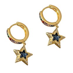 Donnatella reringe forgyldt med stjerne og rainbow sten