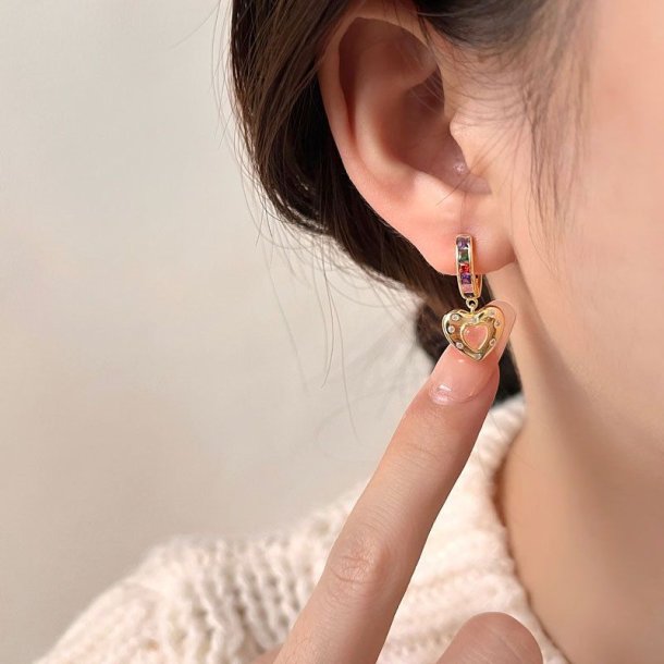 Donnatella reringe slv med  stjerne og rainbow sten