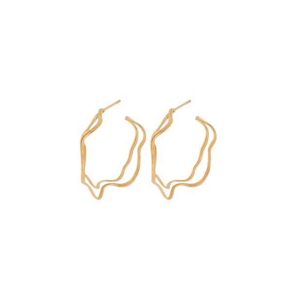 Pernille Corydon Double Wave Hoops E-456-GP