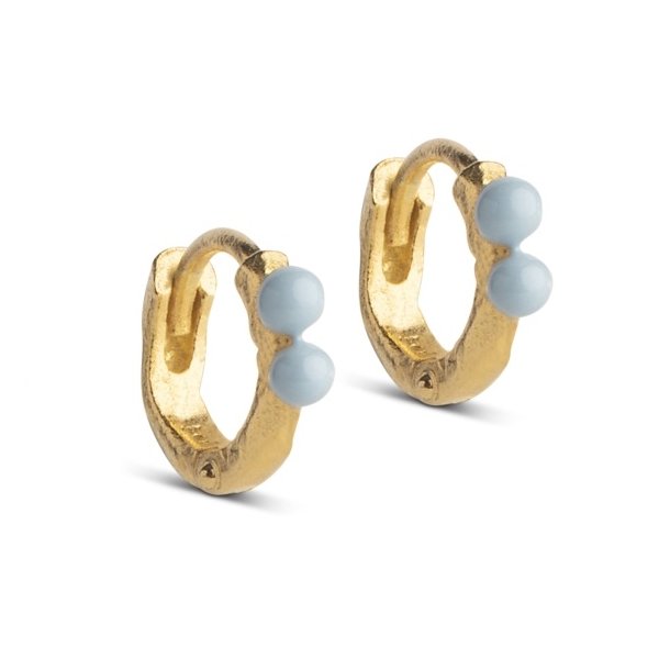 Enamel Paula hoops E264GMlightblue