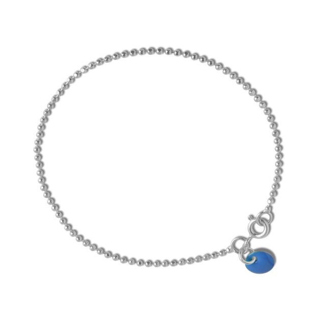 Enamel Copenhagen Armbnd Ball Chain Cornflower B16S