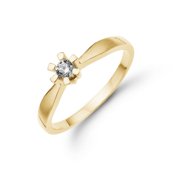 Aagaard - Eternity 14 kt ring med 0,05 ct.