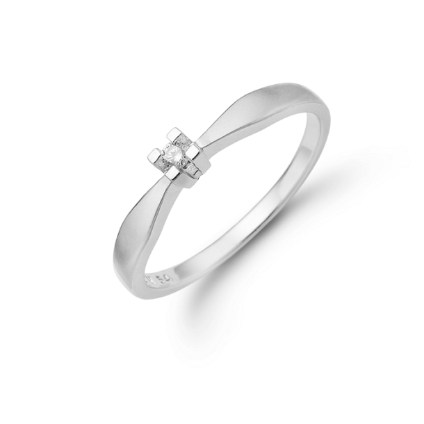 Eternity by Aagaard ring 8 kt. hvidguld 0,03 ct. WPI