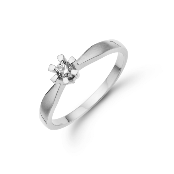 Eternity by Aagaard 14 kt ring hvidguld 0,05 ct.