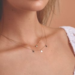 Melfia halskde 14 karat guld med hjertevedhng 2300 111F