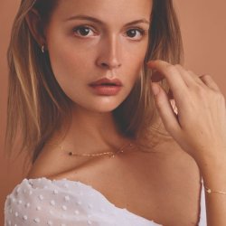 Melfia halskde 14 karat guld dobbelt kde 2306 111F