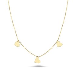 Melfia halskde 14 karat guld med 3 hjerter 2302 111F