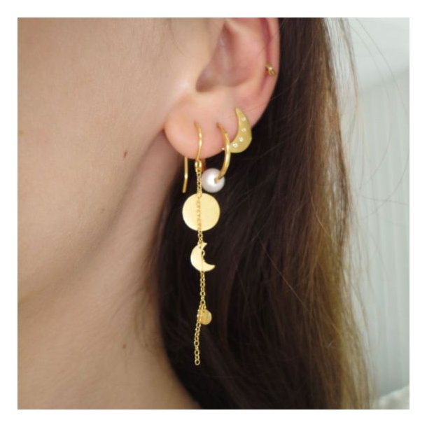 Stine A rering Sun and Moon with chain 1360-02-S