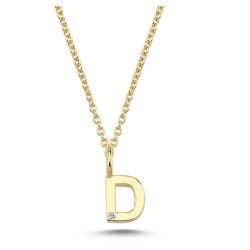 Nuran Bogstav 14 kt. guld "D" med 0,005ct. V2200-D