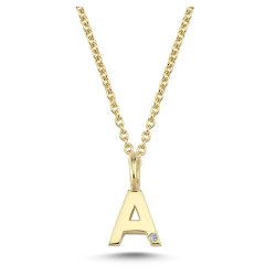 Nuran Bogstav 14 kt. guld "A" med 0,005ct. V2200-A